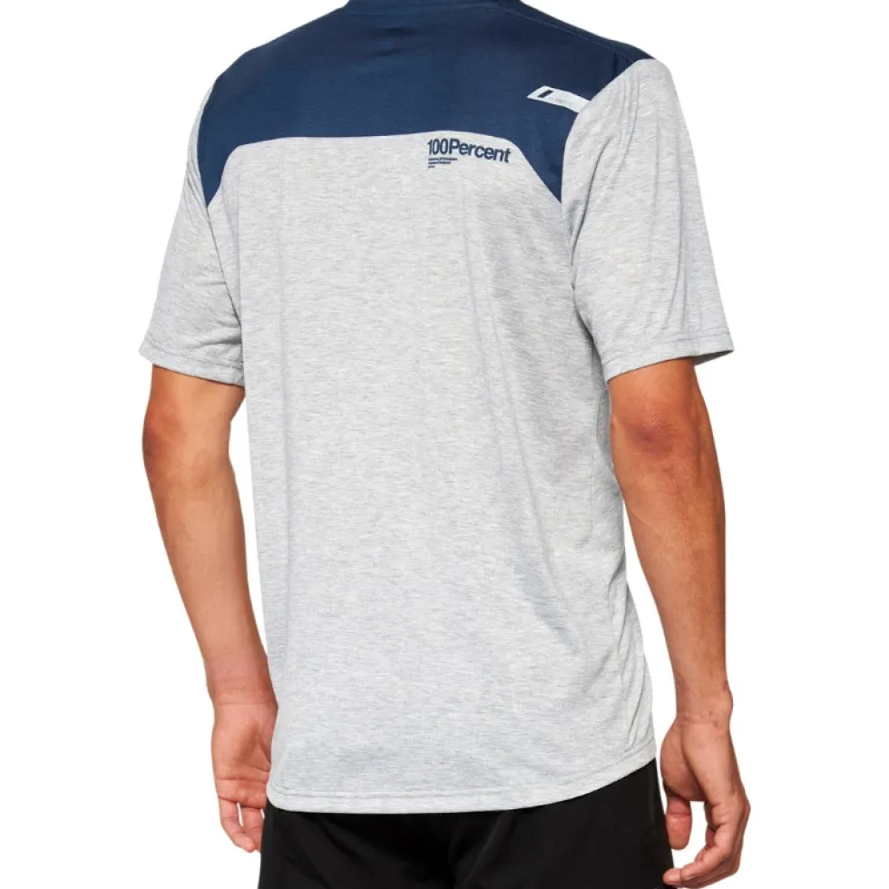 100% Airmatic Fietsshirt met Korte Mouwen Heren - grijs/midnight