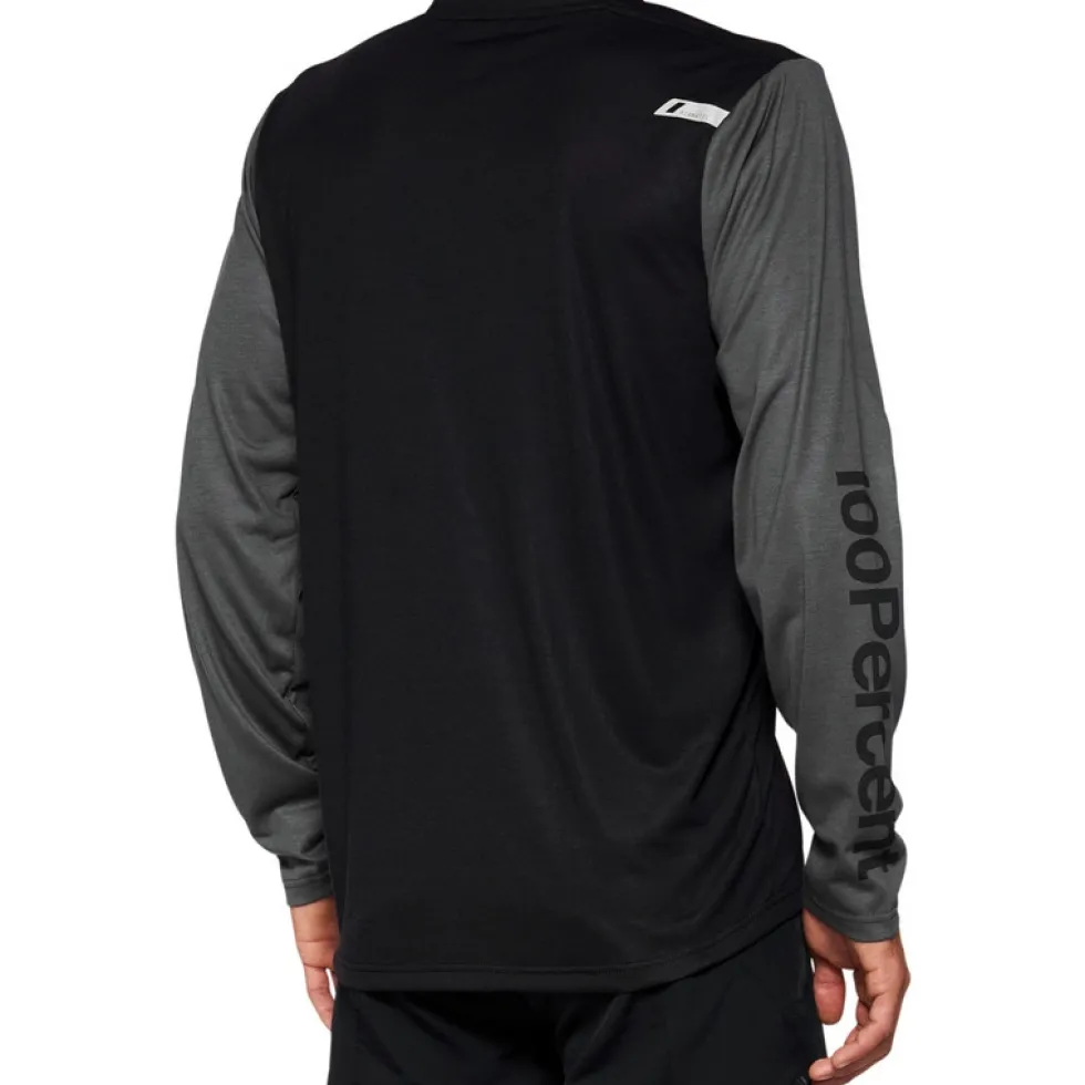 100% Airmatic Fietsshirt met Lange Mouwen Heren - zwart 2214