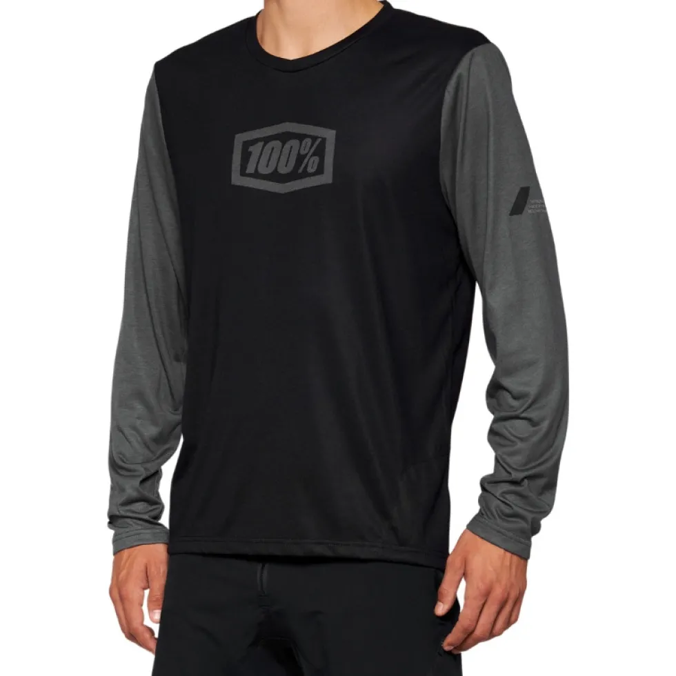 100% Airmatic Fietsshirt met Lange Mouwen Heren - zwart 2214