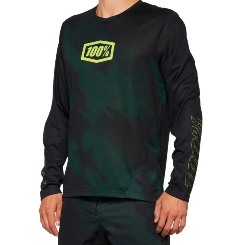 100% Airmatic LE Fietstrui met lange mouwen Heren - black camo