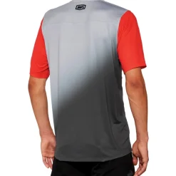 100% Celium Fietsshirt Heren - grijs/racer red