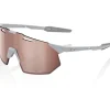 100% Hypercraft SQ Bril - Matte Stone Grey - HiPER Crimson Silver Mirror | Clear