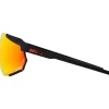 100% Racetrap 3.0 Glasses - Soft Tact Black - HiPER Red Multilayer Mirror | Clear