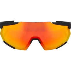100% Racetrap 3.0 Glasses - Soft Tact Black - HiPER Red Multilayer Mirror | Clear