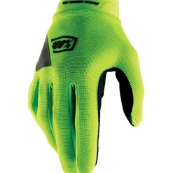 100% Ridecamp Handschoenen Dames - zwart/fluo yellow