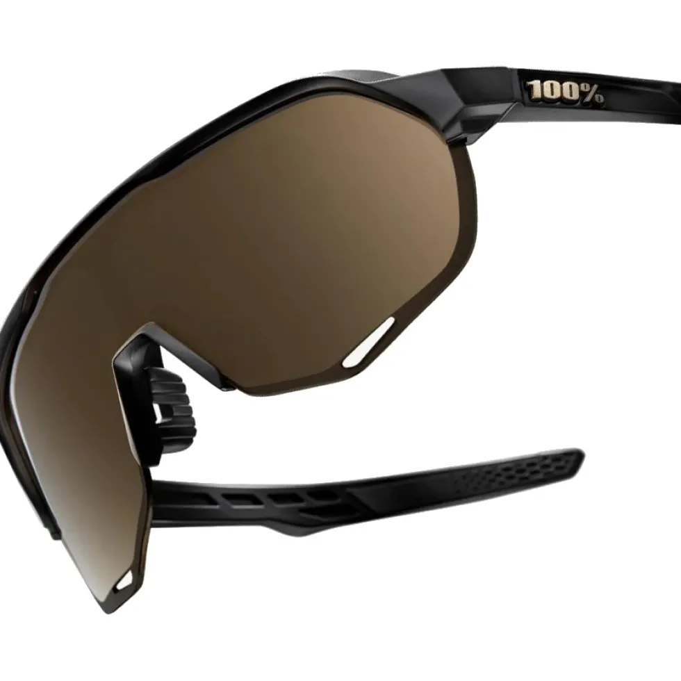 100% S2 Bril - Matte Black - Soft Gold Mirror | Clear