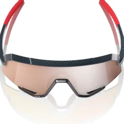 100% Slendale Bril - Gloss Carbon Fiber - HiPER Crimson Silver Mirror