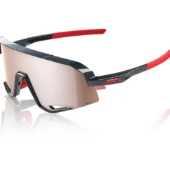 100% Slendale Bril - Gloss Carbon Fiber - HiPER Crimson Silver Mirror