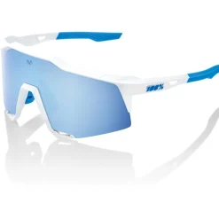 100% Speedcraft - Movistar Team - Glasses - White - HiPER Blue Multilayer Mirror | Clear