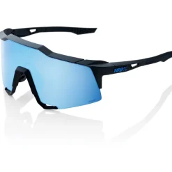 100% Speedcraft Bril - Matte Black - HiPER Blue Multilayer Mirror | Clear