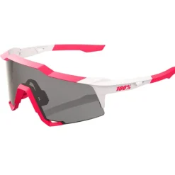 100% Speedcraft Bril - Puddy Pink White - Smoke | Clear
