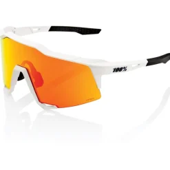 100% Speedcraft Bril - Soft Tact Off White - HiPER Red Multilayer Mirror | Clear
