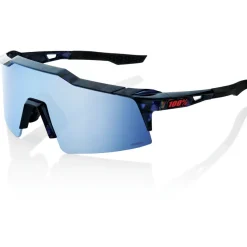 100% Speedcraft SL Bril - Black Holographic - HiPER Blue Multilayer Mirror | Clear