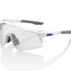 100% Speedcraft XS Bril - Matte White - Blue Multilayer Mirror | Clear