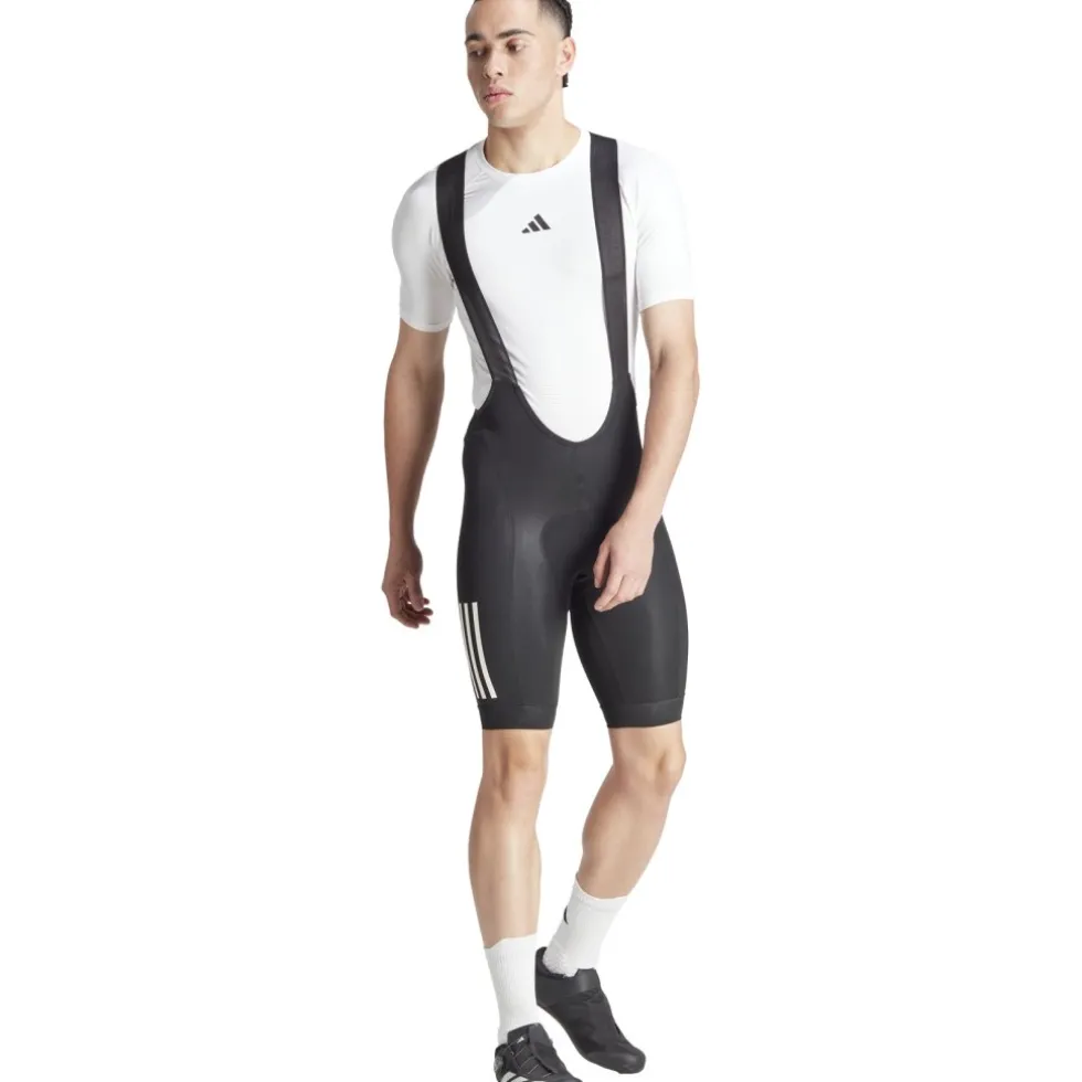 adidas Essential 3-Stripes Padded Fietsshort met bretels Heren - zwart IP2676
