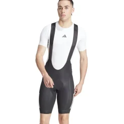 adidas Essential 3-Stripes Padded Fietsshort met bretels Heren - zwart IP2676