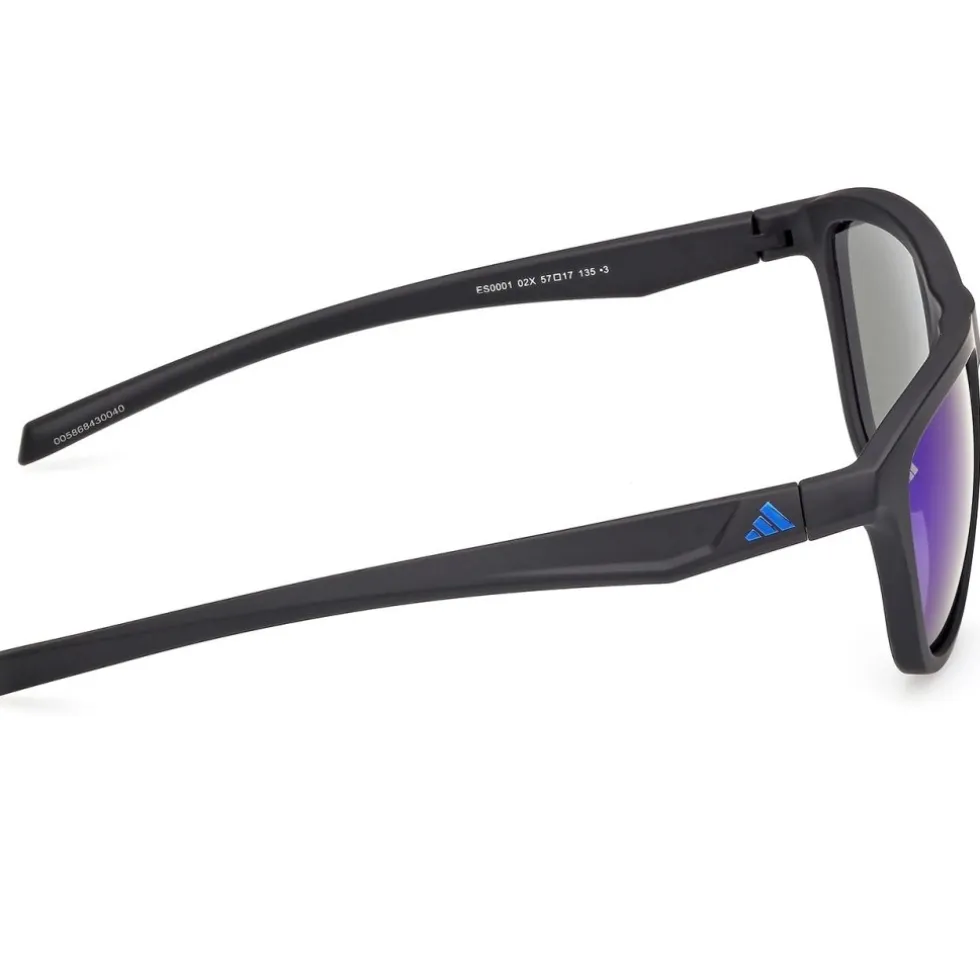 adidas Essentials ES0001 Brillen - matte black / blue mirror