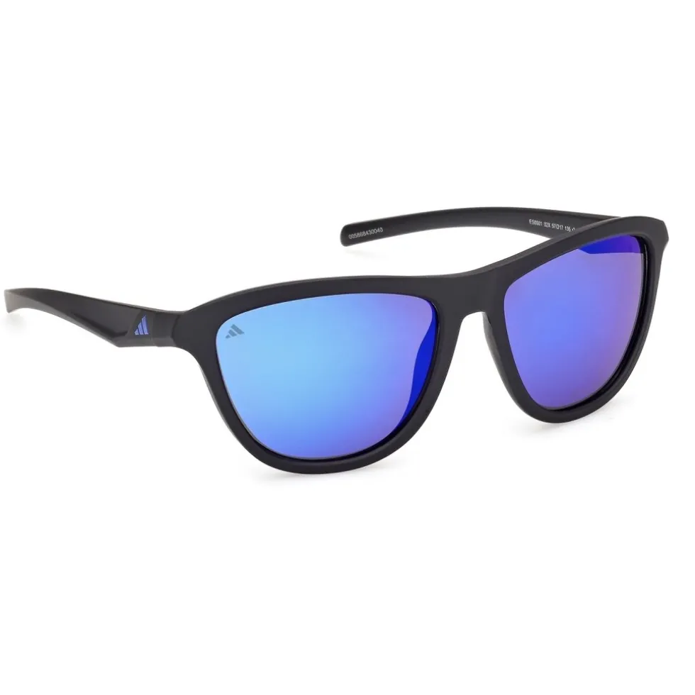 adidas Essentials ES0001 Brillen - matte black / blue mirror