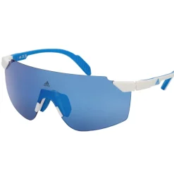 adidas Prfm Shield Ultra-Lite SP0056 Sport Sunglasses - White/Other / Contrast Mirror Blue