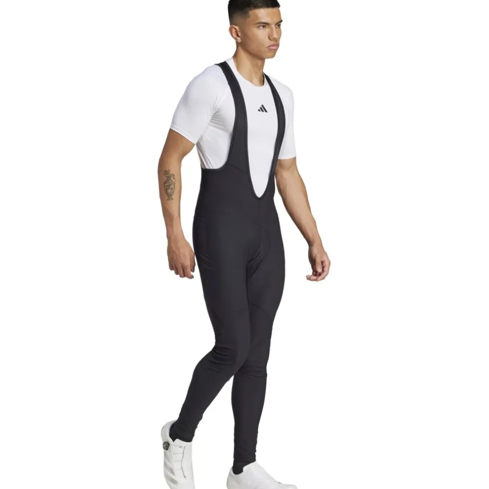 adidas Winter Essentials Padded Cycling Fietsbroek met bretels Heren - zwart IT2326