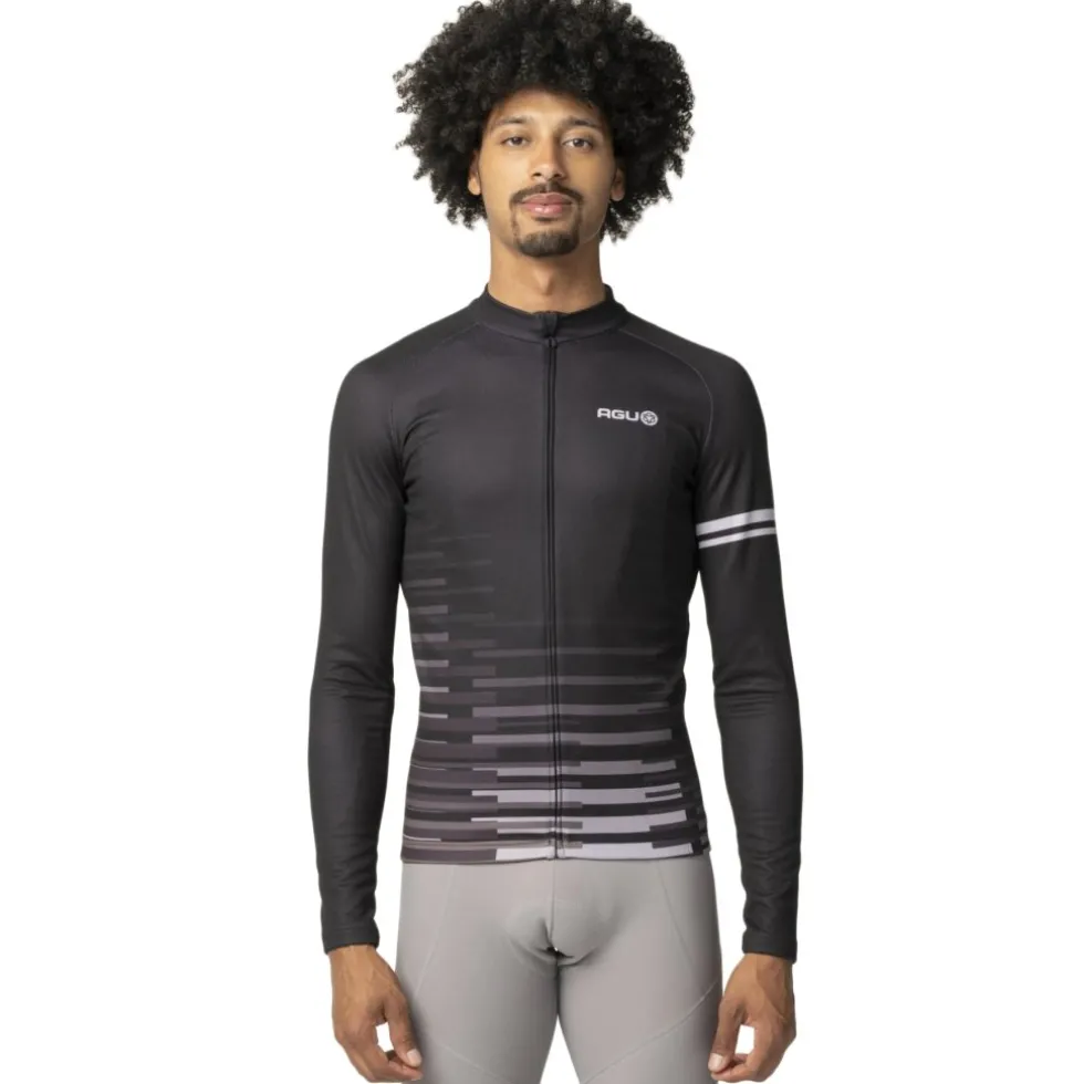 AGU Essential Faded Blocks Shirt met Lange Mouwen Heren - zwart