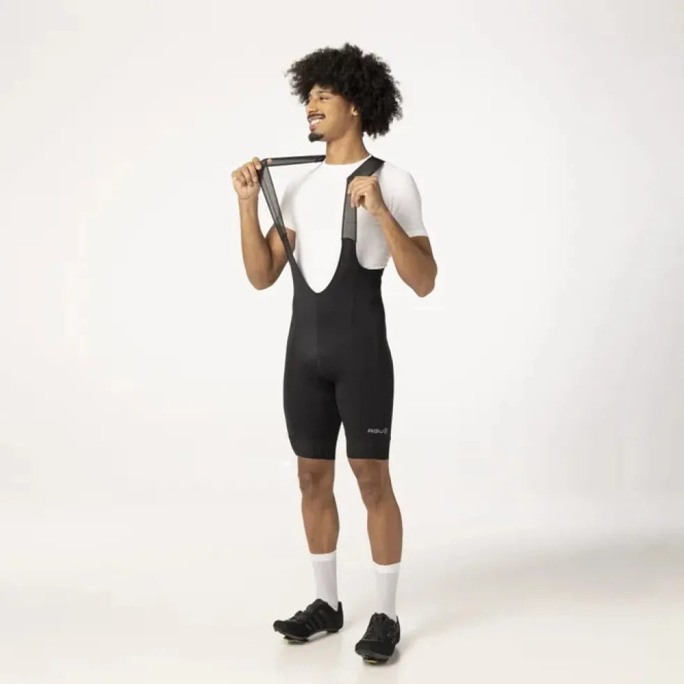 AGU Essential Fietsshort met Bretels Heren - zwart