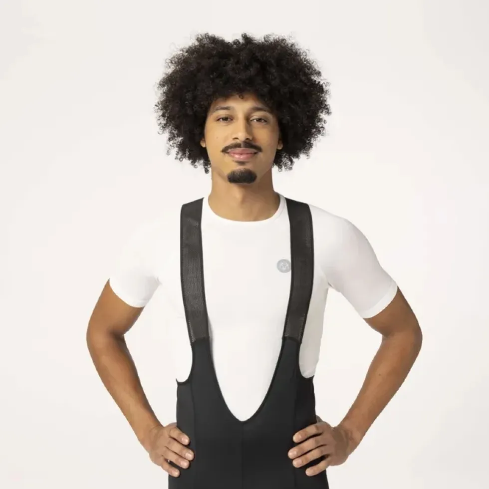 AGU Essential Fietsshort met Bretels Heren - zwart