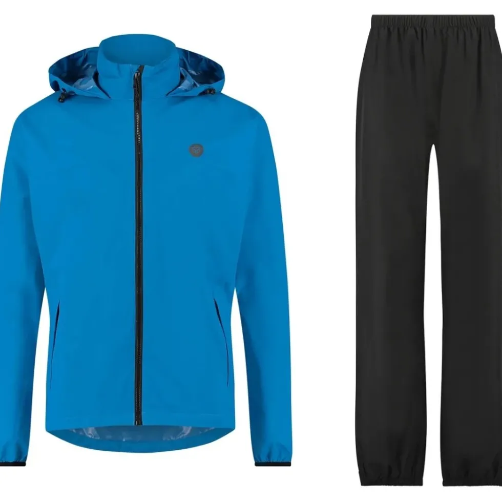 AGU Essential GO Regenpak - Set van Regenbroek en Regenjas - blauw