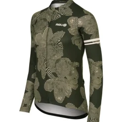 AGU Essential Striped Flower Shirt met Lange Mouwen Dames - forest green