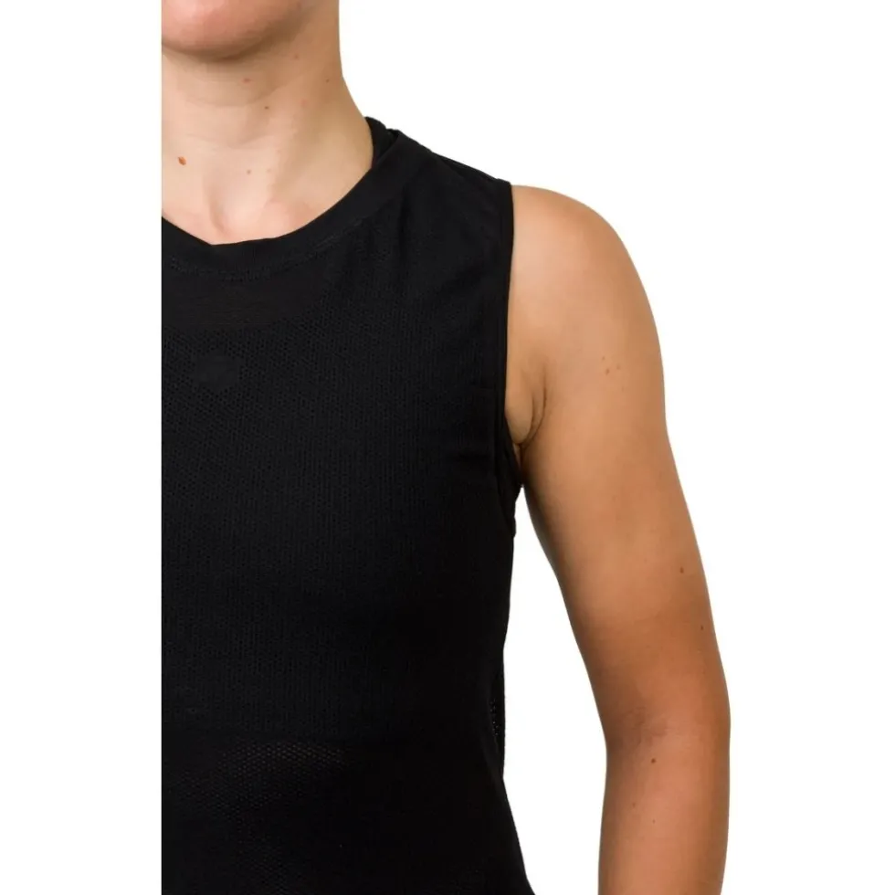 AGU Essential Summerday Baselayer Naadloos Hemd zonder Mouwen Unisex - zwart