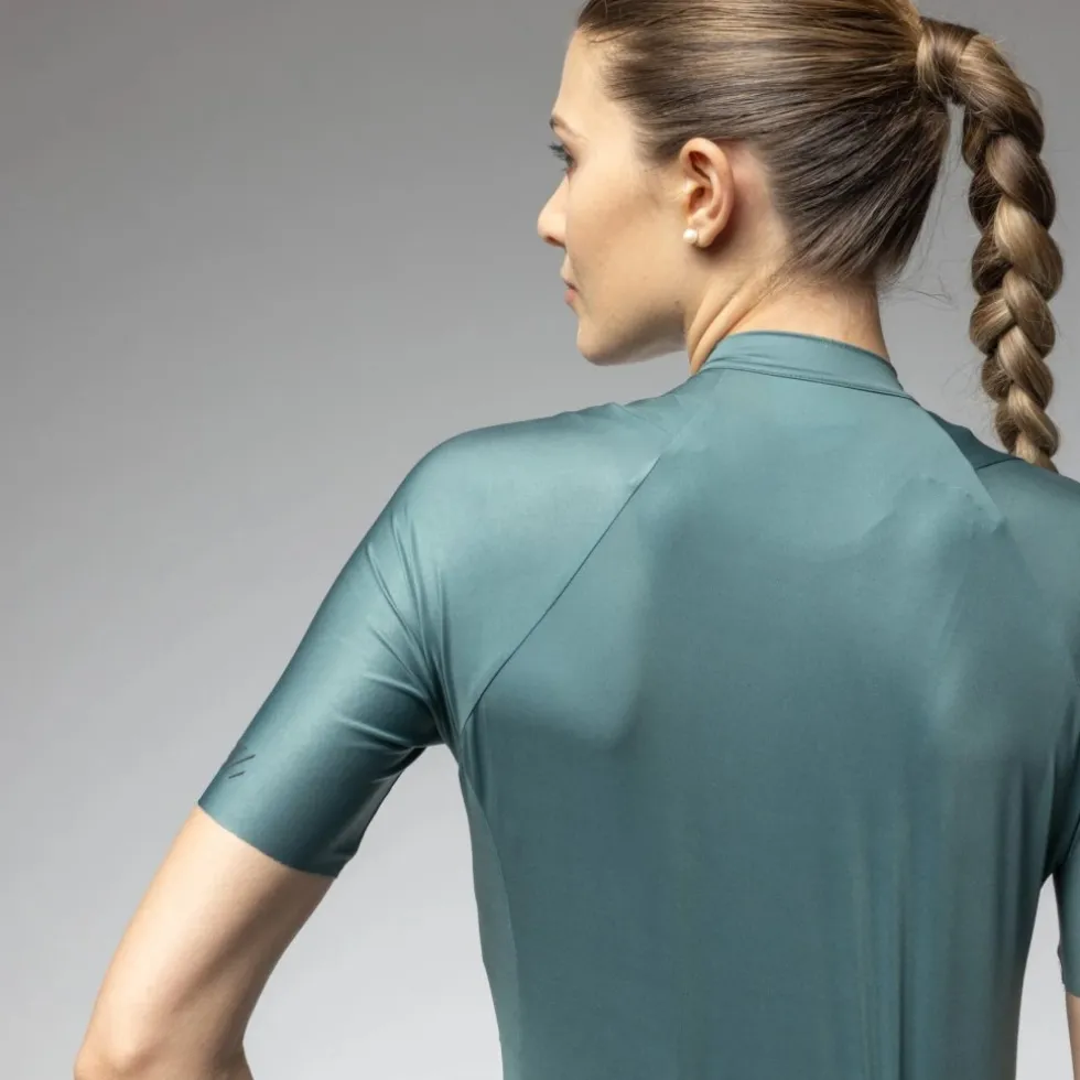 Alé Color Block Off Road Dames shirt met korte mouwen - moss green