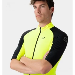 Alé KLIMATIK K-TOUR 2.0 Waterafstotende Shirt met Korte Mouwen Heren - fluo yellow