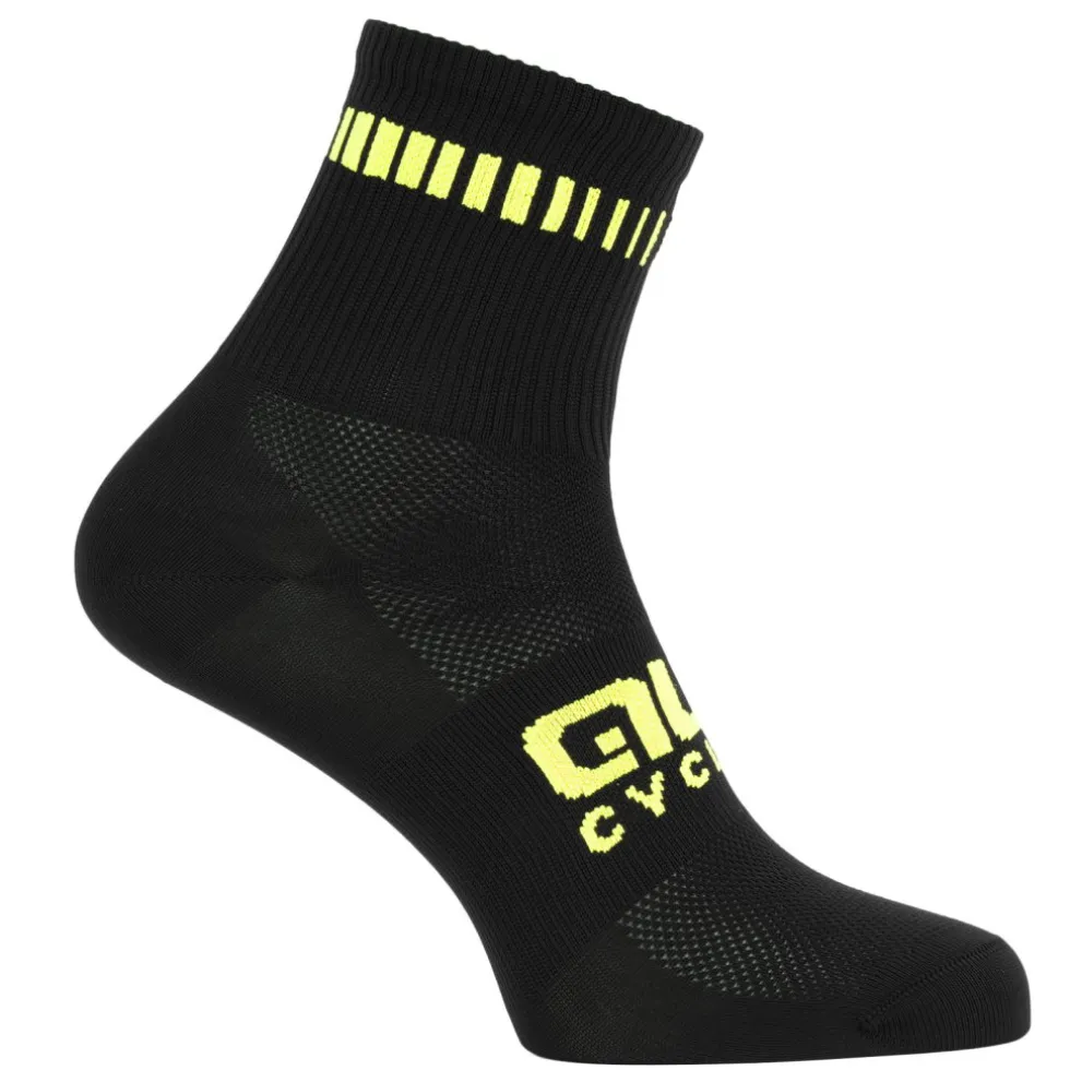 Alé Logo Sokken Unisex - black/fluo yellow