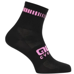Alé Logo Sokken Unisex - black/fluo pink