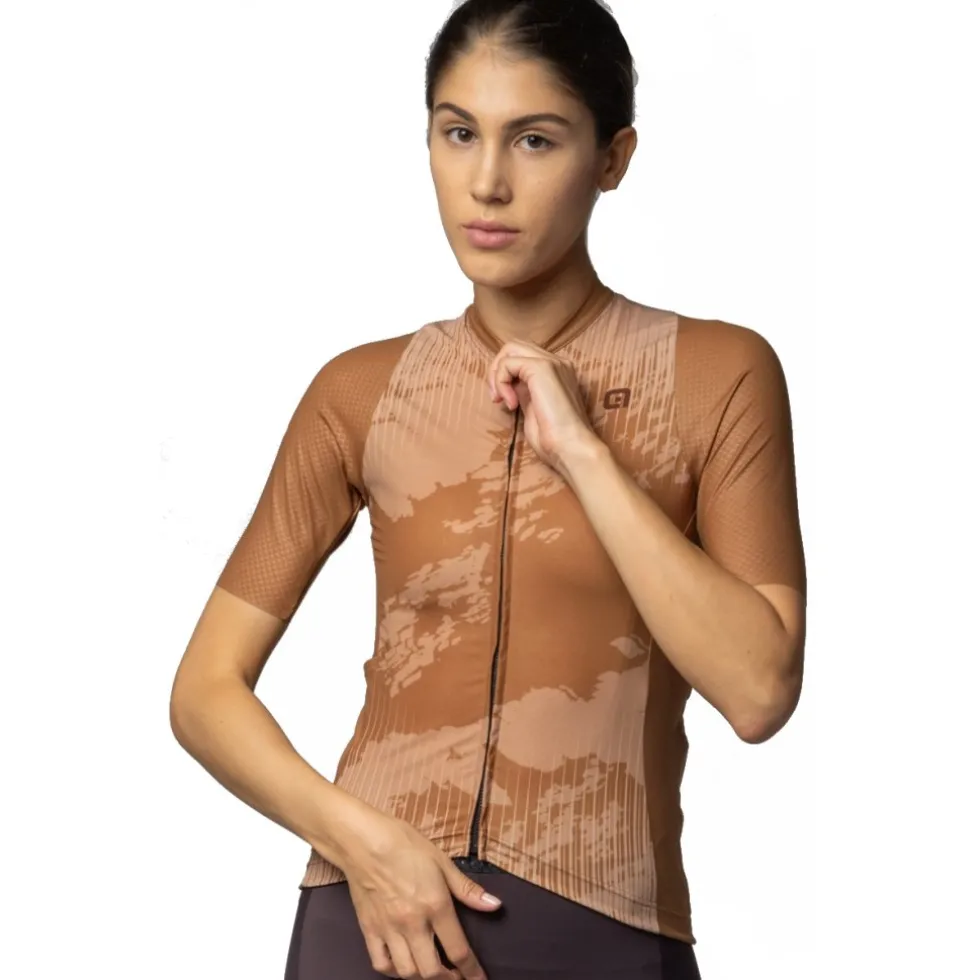 Alé OFF ROAD GRAVEL Krakatoa Radtrikot Damen - caramello