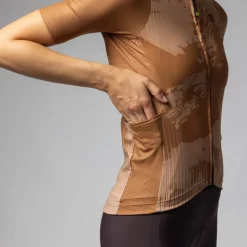 Alé OFF ROAD GRAVEL Krakatoa Radtrikot Damen - caramello