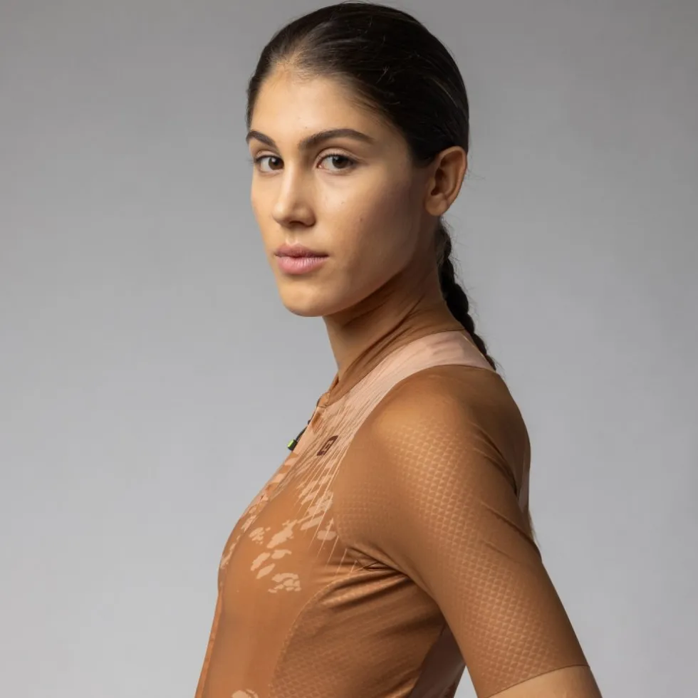 Alé OFF ROAD GRAVEL Krakatoa Radtrikot Damen - caramello