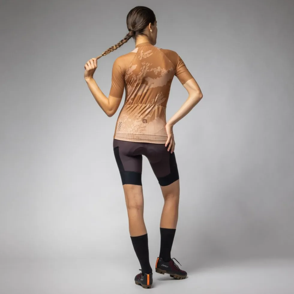 Alé OFF ROAD GRAVEL Krakatoa Radtrikot Damen - caramello