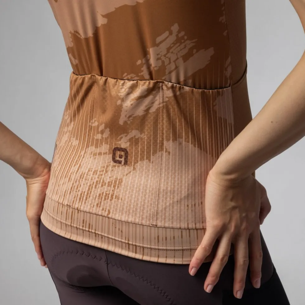 Alé OFF ROAD GRAVEL Krakatoa Radtrikot Damen - caramello