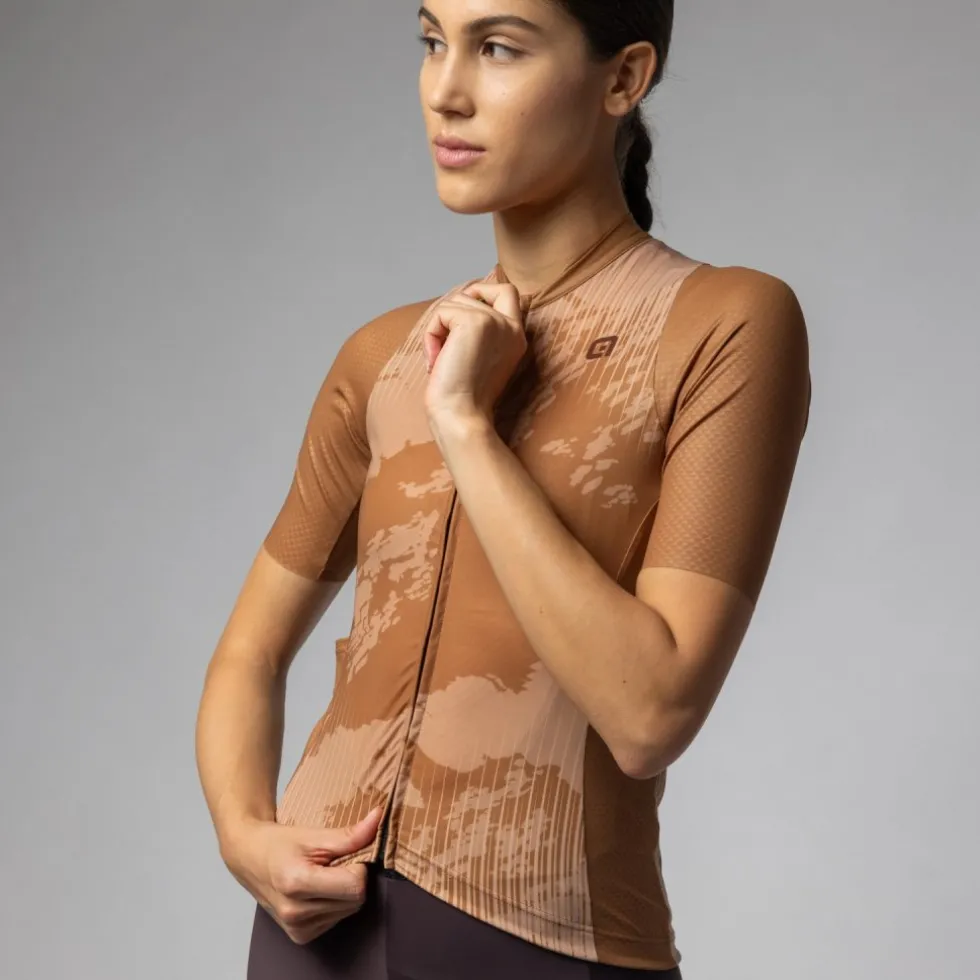 Alé OFF ROAD GRAVEL Krakatoa Radtrikot Damen - caramello