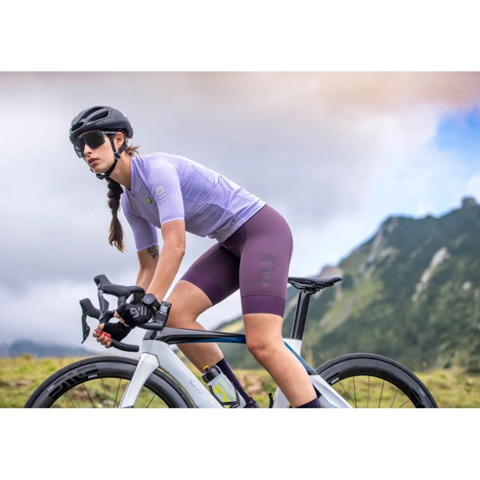 Alé PR-E Magic Colour Fietsshort met Bretels Dames - bordeaux