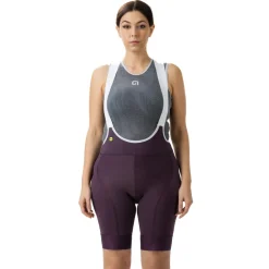 Alé PR-E Magic Colour Fietsshort met Bretels Dames - bordeaux