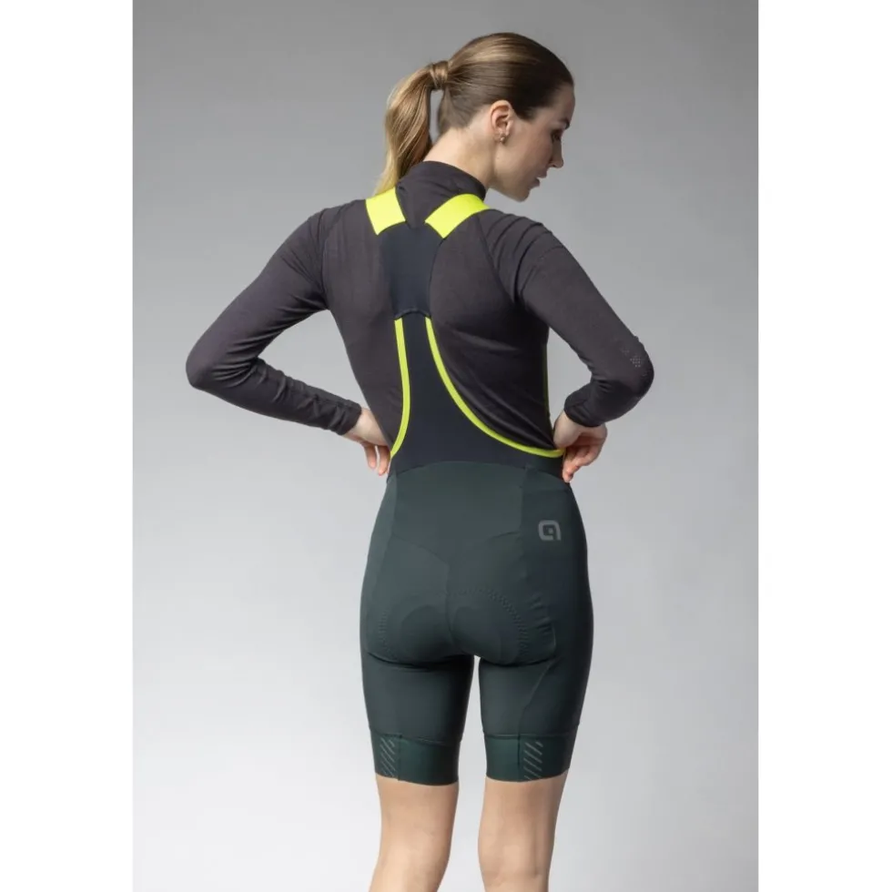 Alé PR-E Magic Colour Winter Fietsshort met Bretels Dames - scotland green