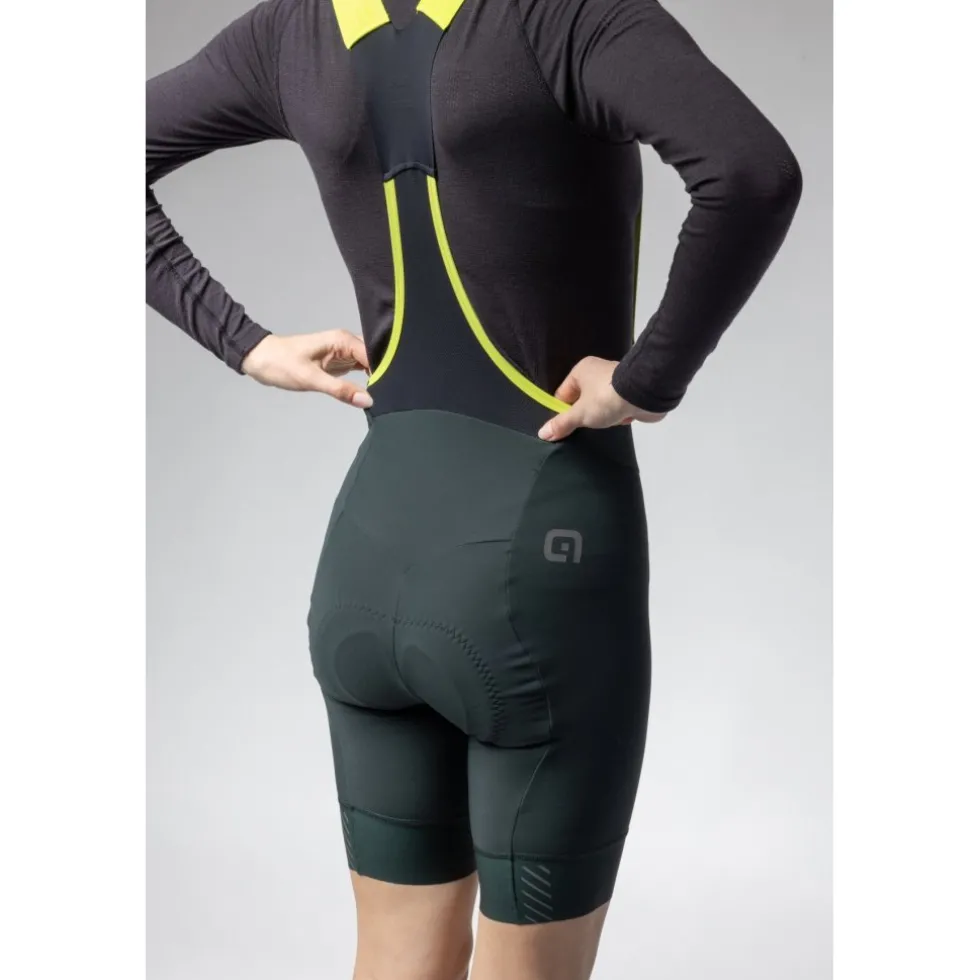 Alé PR-E Magic Colour Winter Fietsshort met Bretels Dames - scotland green