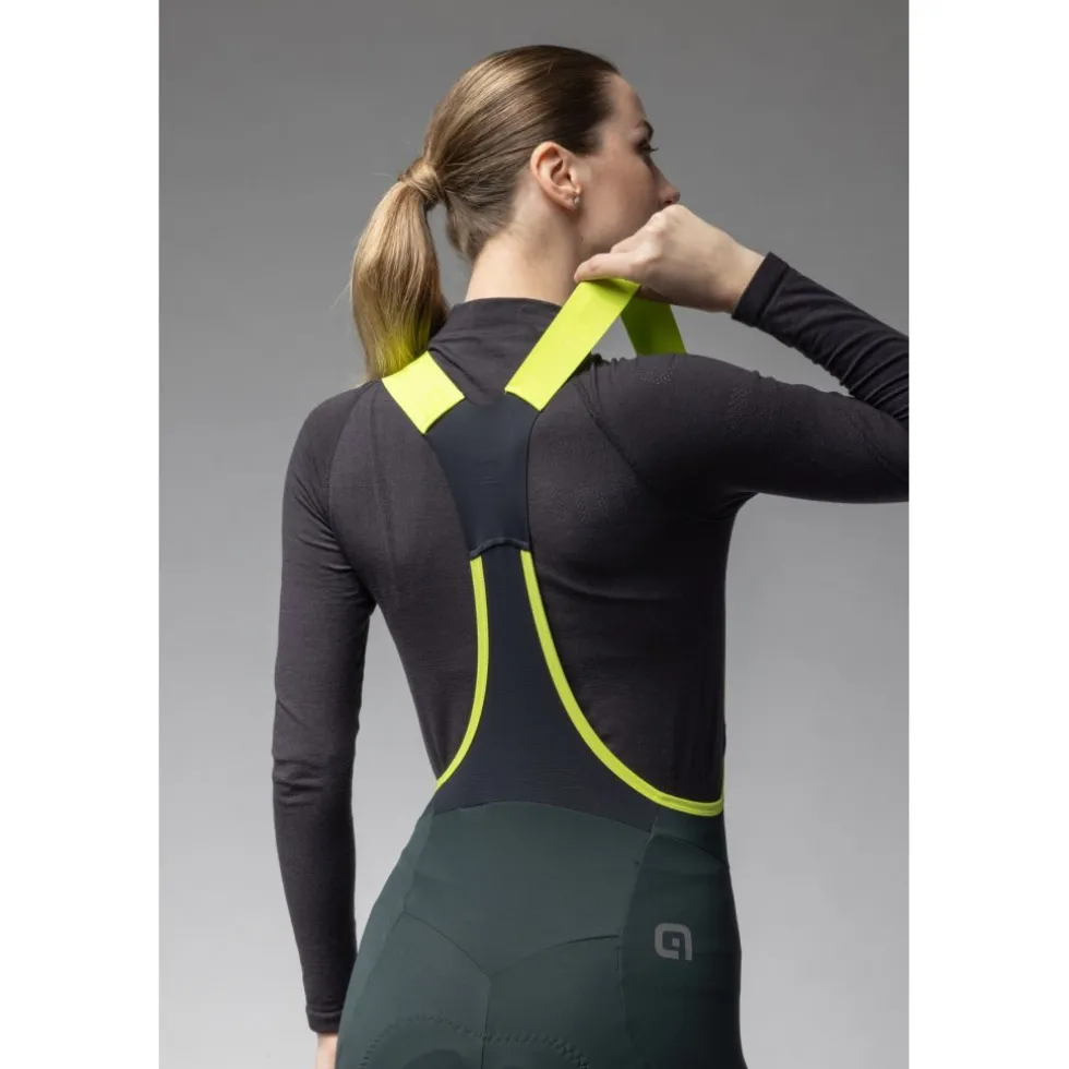 Alé PR-E Magic Colour Winter Fietsshort met Bretels Dames - scotland green