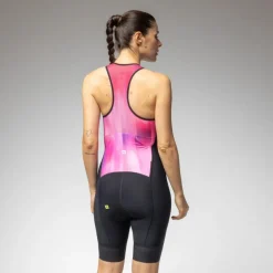 Alé TRIATHLON Crazy Triatlonpak zonder mouwen voor dames - pink combo
