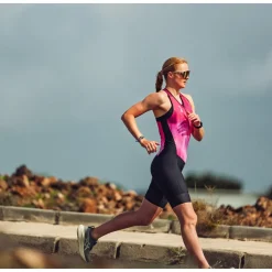 Alé TRIATHLON Crazy Triatlonpak zonder mouwen voor dames - pink combo