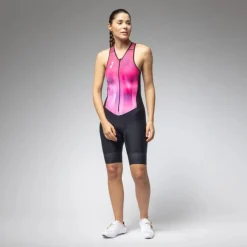 Alé TRIATHLON Crazy Triatlonpak zonder mouwen voor dames - pink combo