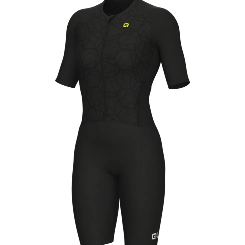 Alé TRIATHLON Focus Triatlonpak met korte mouwen voor dames - black
