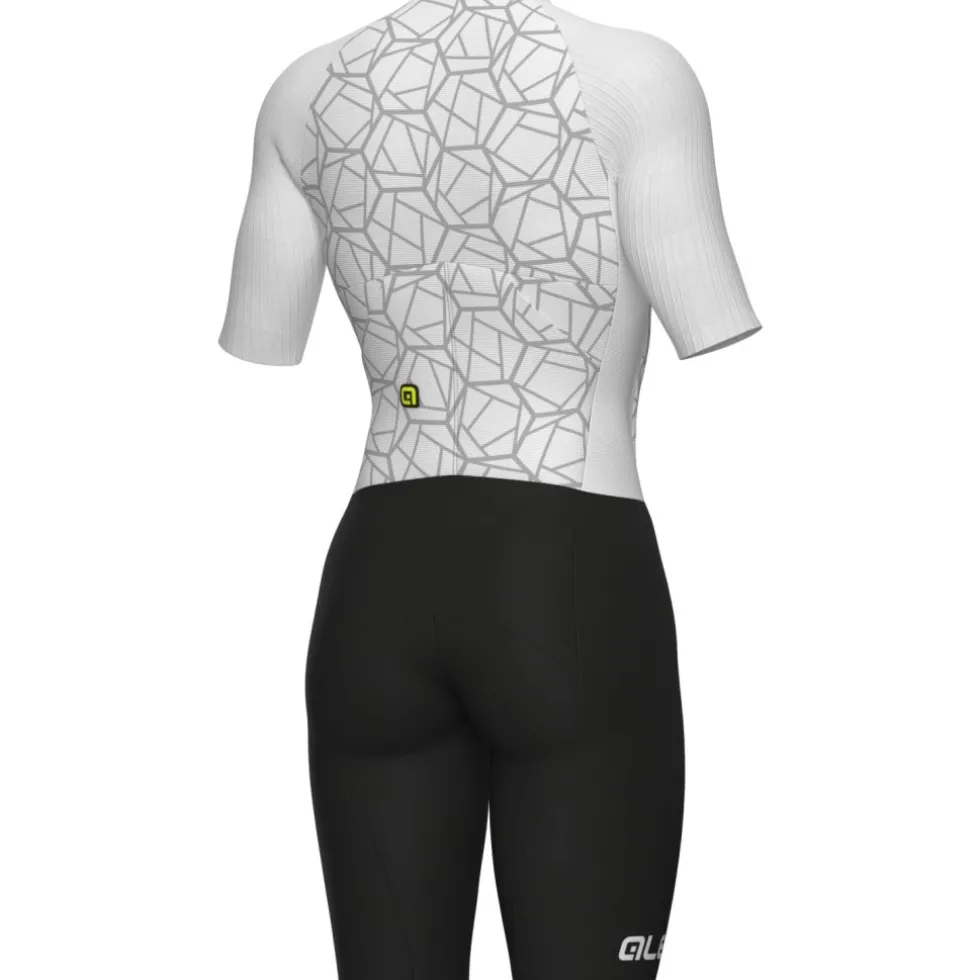 Alé TRIATHLON Focus Triatlonpak met korte mouwen voor dames - white